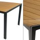 Kontrasto Stół ogrodowy ALLEN-ST 190x90 blat polywood prostokątny czarny na taras 3