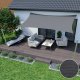 AIO FACTORY Żagiel przeciwsłoneczny wodoodporny ortalion 4x3 m szary (5905913039428) 5