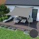 AIO FACTORY Żagiel przeciwsłoneczny wodoodporny ortalion 3x3 m szary (5905913039411) 5