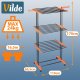 Suszarka na pranie Vilde Metalowa czarna pionowa na kółkach XXL 73x170 cm (5900670112988) 5