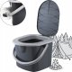 Branq Toaleta Turystyczna Wiadro WC Antracyt z pokrywą 15,5L 1305 (5906142985685) 1