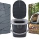 Branq Toaleta Turystyczna Wiadro WC Antracyt z pokrywą 15,5L 1305 (5906142985685) 2