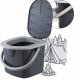 Branq Toaleta Turystyczna Wiadro WC Antracyt z pokrywą 15,5L 1305 (5906142985685) 3