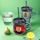 Affek Design Kubek szklany z pokrywką i słomką Verde 450 ml (8592381262945) 4