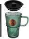 Affek Design Kubek szklany z pokrywką i słomką Verde 450 ml (8592381262945) 5