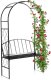 Vilde Pergola ogrodowa z ławką metalowa czarna 115x50x210 cm (5900670122239) 1