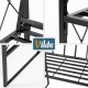 Vilde Pergola ogrodowa z ławką metalowa czarna 115x50x210 cm (5900670122239) 4