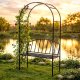 Vilde Pergola ogrodowa z ławką metalowa czarna 115x50x210 cm (5900670122239) 6