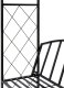 Vilde Pergola ogrodowa z ławką metalowa czarna 115x50x210 cm (5900670122239) 7