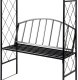 Vilde Pergola ogrodowa z ławką metalowa czarna 115x50x210 cm (5900670122239) 8