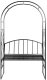Vilde Pergola ogrodowa z ławką metalowa czarna 115x50x210 cm (5900670122239) 10