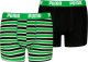 Puma Bokserki dla dzieci Everyday Striped 2 pak zielono-czarne 938970 03 128cm 1