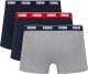 Puma Bokserki męskie 3 pak granatowe, szare 947130 05 L 2