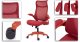 Krzesło biurowe Giosedio Ergonomiczny czerwony fotel biurowy regulowane podłokietniki BHP (FHX001) 2