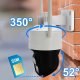 Kamera IP ORLLO 4K GSM AI 8MPx zewnętrzna Z17 ultra panel solarny 8