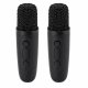 Głośnik Lean Zestaw Do Karaoke Głośnik Bluetooth Dwa Mikrofony Światła LED Czarny 5