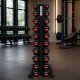 UNDERFIT Zestaw hantli gumowanych 1-10 kg ze stojakiem pionowym 10 par UNDERFIT 3