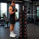 UNDERFIT Zestaw hantli gumowanych 1-10 kg ze stojakiem pionowym 10 par UNDERFIT 4