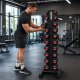 UNDERFIT Zestaw hantli gumowanych 1-10 kg ze stojakiem pionowym 10 par UNDERFIT 8