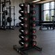 UNDERFIT Zestaw hantli gumowanych 1-8 kg ze stojakiem pionowym 8 par UNDERFIT 3