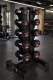 UNDERFIT Zestaw hantli gumowanych 1-6 kg ze stojakiem pionowym 6 par UNDERFIT 3