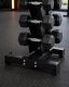 UNDERFIT Zestaw Hantli HEX 1-8 kg ze stojakiem pionowym 8 Par UNDERFIT 8