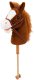 LeanToys Hobby Horse Koń Na Kiju Głowa Konia Dźwięki Galopu Rżenia Brązowy 100 cm 1