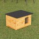QLS Buda dla kota psa domek ocieplany budka drewniana TIK 57x47 CM (08577) 6