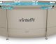 Virtufit Basen ogrodowy stelażowy VirtuFit 366x100 cm z pompą filtrującą beżowy 9