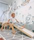 Małpiszon Domowy plac zabaw Sweet Plus biały | Montessori | bujak + zjeżdżalnia 2w1 6