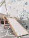 Małpiszon Domowy plac zabaw Sweet Plus biały | Montessori | bujak + zjeżdżalnia 2w1 7
