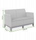 Keter Sofa ogrodowa dwuosobowa Scandi Form 2 Seater Sofa jajkowo szary/jasny beż (8711245162805) 2