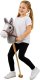 LeanToys Hobby Horse Koń Na Kiju Głowa Konia Dźwięki Galopu Rżenia Szary 100 cm EDUKAMP (30981) 3
