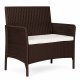 Ambiance Sofa ogrodowa dwuosobowa z poduszką ławka na balkon taras ogród brązowa MultiGarden EDUKAMP (5362) 1