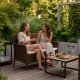 Ambiance Sofa ogrodowa dwuosobowa z poduszką ławka na balkon taras ogród brązowa MultiGarden EDUKAMP (5362) 2