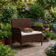 Ambiance Sofa ogrodowa dwuosobowa z poduszką ławka na balkon taras ogród brązowa MultiGarden EDUKAMP (5362) 3