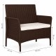 Ambiance Sofa ogrodowa dwuosobowa z poduszką ławka na balkon taras ogród brązowa MultiGarden EDUKAMP (5362) 10