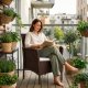 Goodhome Fotel ogrodowy z poduszką krzesło na balkon taras ogród brązowy MultiGarden EDUKAMP (5363) 2