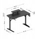 Biurko Costway Komputerowe z półką Leader 5.1 Black 115 cm (MA-LEADER 5.1 BLACK) 3