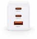Ładowarka voltage Sieciowa GaN Charger 67W PD 3.0 QC 3.0 USB-A 2x USB-C biała (VEAGaN67AC2WE) 1
