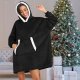 Colour Pleasure Bluza koc oversize ciepła gruba XXL kocobluza szlafrok duża gramatura 810g 12