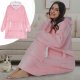 Colour Pleasure Ciepła bluza kocobluza XXL koc oversize 2w1 gruba długa futrzak z kapturem 3
