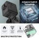 Zasilacz Crong One World Travel Adapter – Uniwersalny adapter podróżny GaN 45W UK/EU/US/AU (czarny) (CRGTAGN45BLK) 3