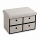 Storage Solutions Skrzynia do przechowywania z siedziskiem, 4 szuflady, 60 x 38 x 38 cm 1