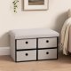 Storage Solutions Skrzynia do przechowywania z siedziskiem, 4 szuflady, 60 x 38 x 38 cm 2