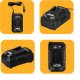Zestaw elektronarzędzi JCB Professional Zestaw Wiertarko-wkrętarka 75 Nm Szlifierka kątowa 125 mm 2x 5Ah Ładowarka 4,5A Torba (JCB-18PKIT-4) 15