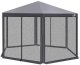 Saska Garden Pawilon ogrodowy sześciokątny 2x2x2x2.5M z moskitierą szary 2