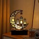 Lampa stołowa Heckermann Drewniana lampa LED dekoracja półksiężyc 1