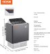 Uniprodo Piec do sauny elektryczny 8kW 400V sterownik cyfrowy do domu SPA 3