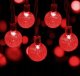 Lampki choinkowe DWM Solarne z kulkami, wodoodporne 5m, czerwone 3